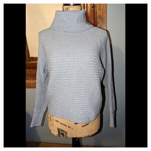 Ribbed blue turtleneck Sweater size medium